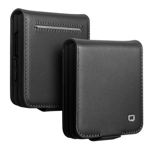 QIALINO Telefoncover i læder til Samsung Galaxy Z Flip8 Black