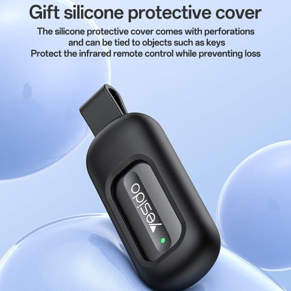 YESIDO USB-C Universell Infraröd Fjärrkontroll för Smartphone Ios Android Huawei Svart