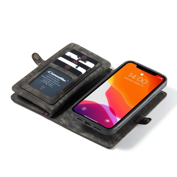 CASEME iPhone 12 Pro Max Retro plånboksfodral - Svart Svart