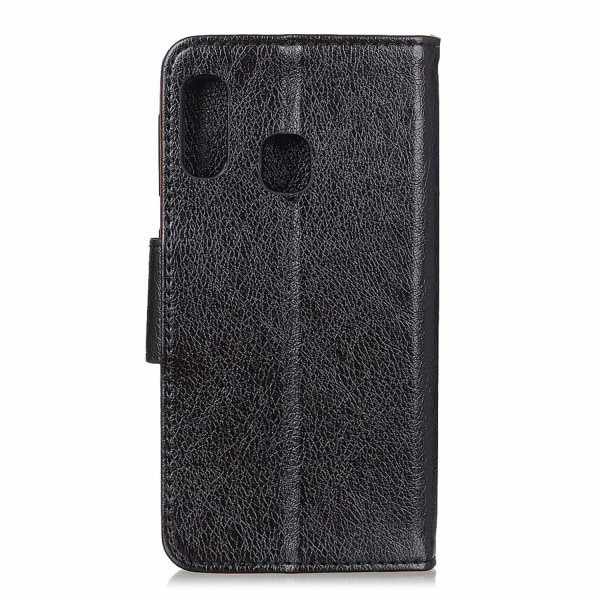 Samsung Galaxy A20e Kuvioitu Jaettu Nahkainen Lompakkokotelo - Musta Black