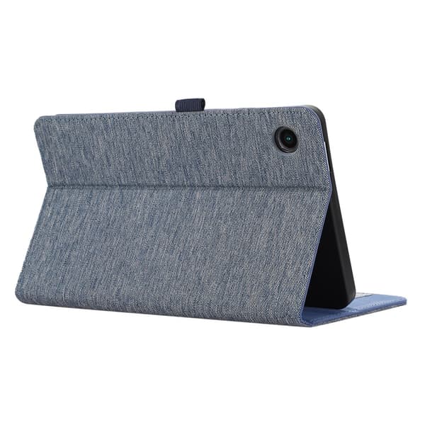 Etui for Samsung Galaxy Tab A9+ med stofftekstur, folio og stativ Blue