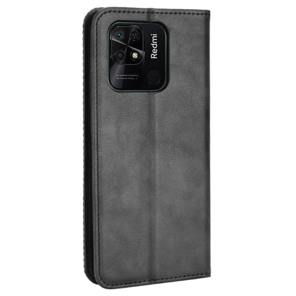 Wallet Stand Flip -puhelinkotelo Redmi 10C: lle - musta Black