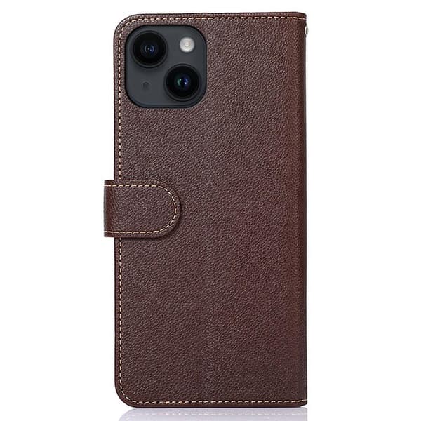 KHAZNEH Telefondeksel for iPhone 15 Plus - Brun/Blå Brown