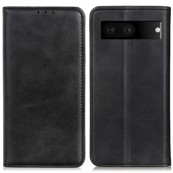 Google Pixel 7 Stativ Telefonveske Full Beskyttelse Lommebokdeksel - Svart Black