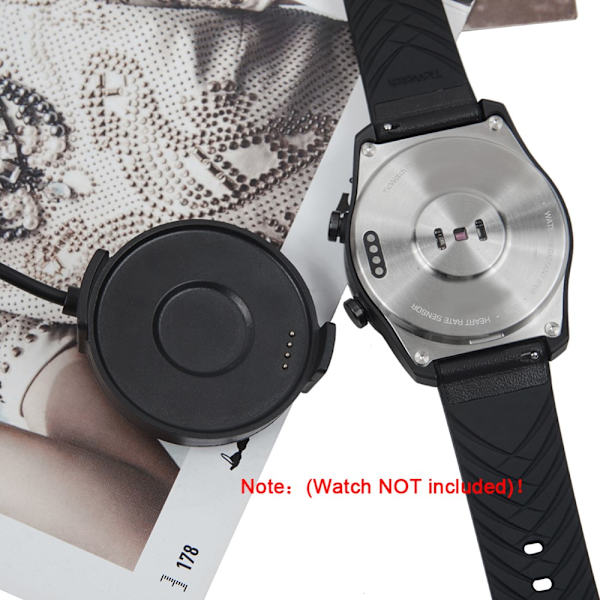 TicWatch Pro USB Laddningskabel / docka 1m Svart