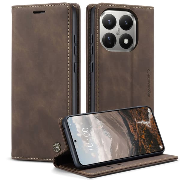CASEME Plånboksfodral Xiaomi 15T - Coffee Mörkbrun