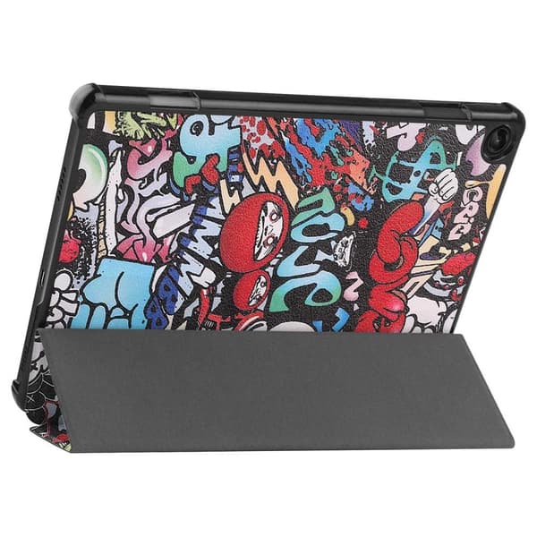 Lenovo Tab M10 (Gen 3) kolminkertainen jalustan kansi - Graffiti Multicolor