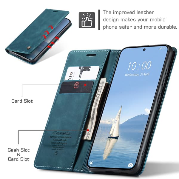 CASEME Til Xiaomi 17T Lommebokdeksel Blue