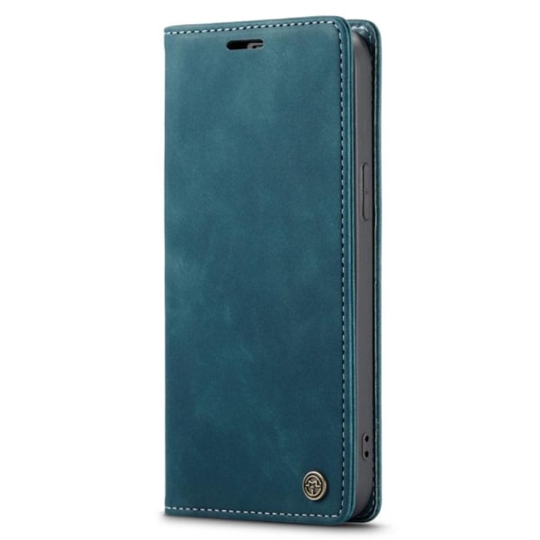 CASEME Retro lompakkokotelo iPhone 14 - Sininen Blue