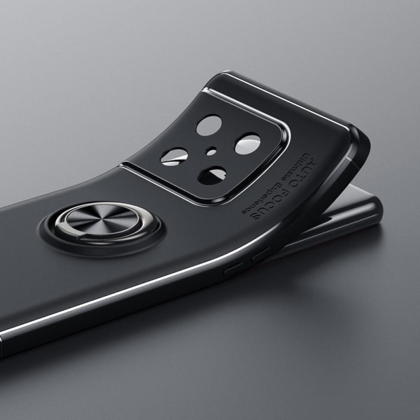 OnePlus 10 Pro 5G skal med Finger Ring och inbyggd plåt Svart