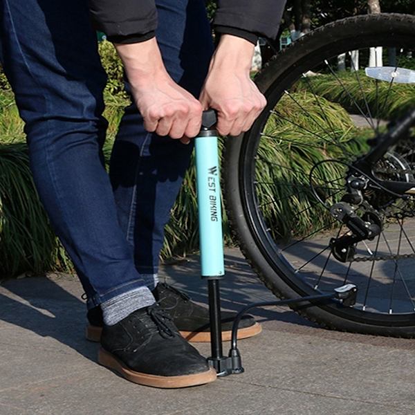 120PSI Cycling Cykel Pump Air Inflator Road MTB Bike Tire Blå one size