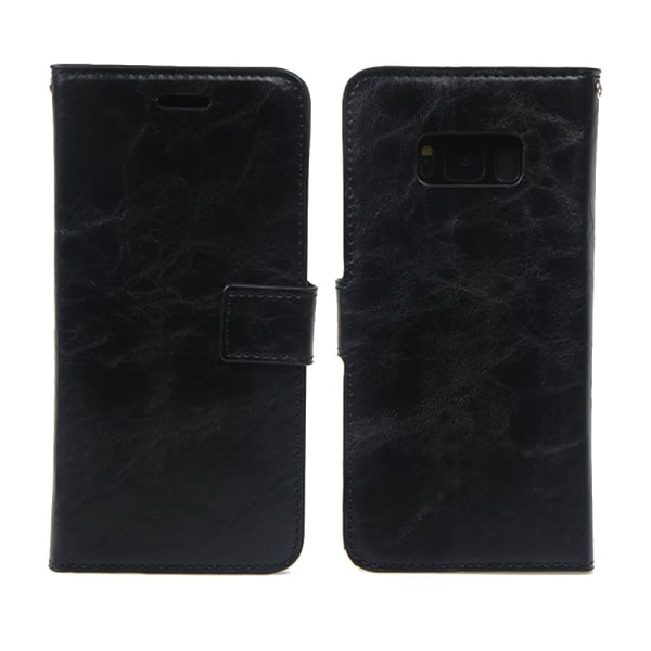 Samsung Galaxy S8 - 2 i1  plånboksfodral / Skal - Svart Black