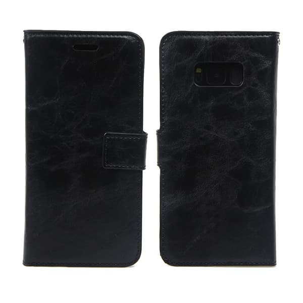 Samsung Galaxy S8 - 2 i1 plånbokssuojakuori / Skal - Musta Black