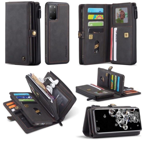 CASEME Samsung Galaxy S20 Plus Retro läder plånboksfodral - Grå grå
