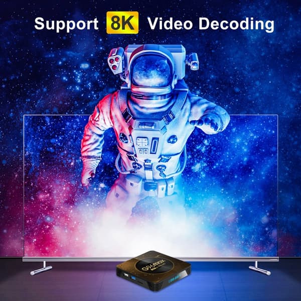 G96max 4+32GB 8K Ultra HD Smart TV-boks H616 Android 13.0 Black