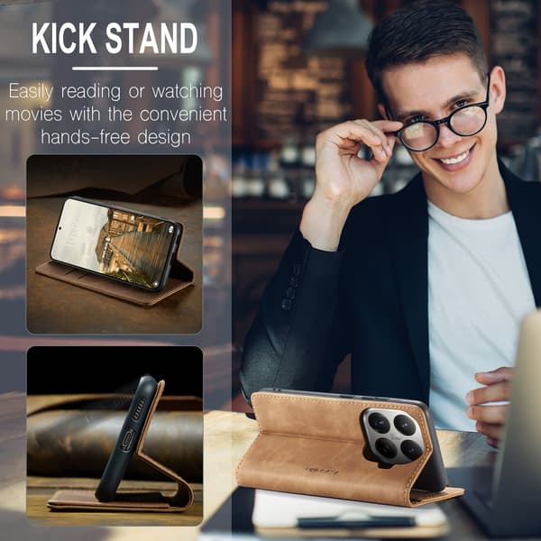CASEME Til Xiaomi 17T Pungcover Brown