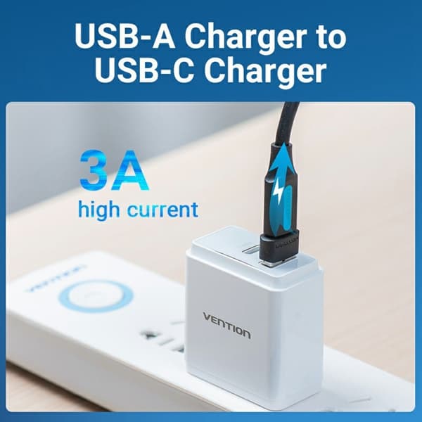 USB 2.0 A-hane till USB C-hona-adapter 480 Mbps dataöverföring OTG-omvandlare Svart