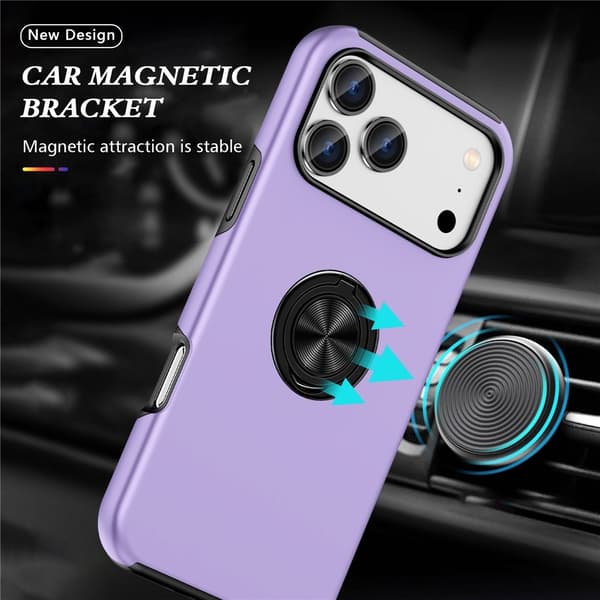 For iPhone 17 Pro Hybrid-deksel med Fingerring Purple