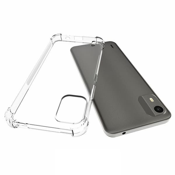Fodral Skal för Nokia C12 Stötdämpade Förstärkta hörn TPU Transparent