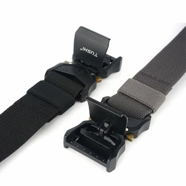 Taktisk bælte taljerem Militær nylon quick release spænde Black