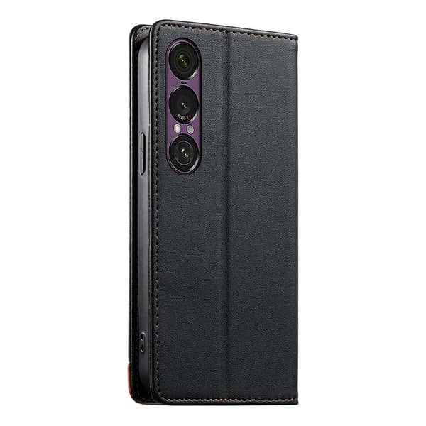 DIERFENG Til Sony Xperia 1 VII Pungcover RFID Beskyttelse Stander - Sort Black