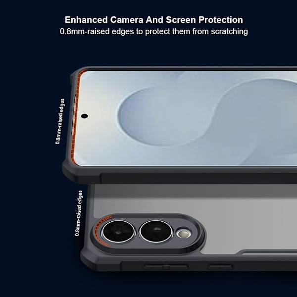 XUNDD bagcover til Samsung Galaxy S25 Edge akryl+TPU telefonetui Transparent