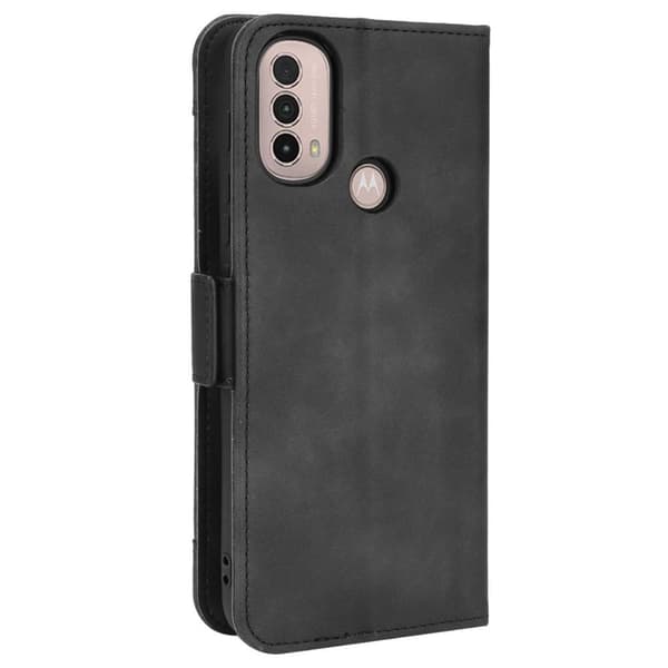 Pengesekk Stativ Telefonveske for Motorola Moto E20/E30/E40 - Svart Black