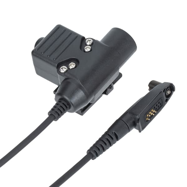 Hodetelefonadapter U94 PTT for Motorola GP328Plus Walkie Talkie Black