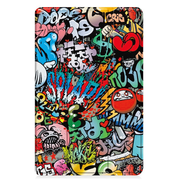 Trifoldet stativetui til Samsung Galaxy Tab A9+ 11" - Grafitti Multicolor