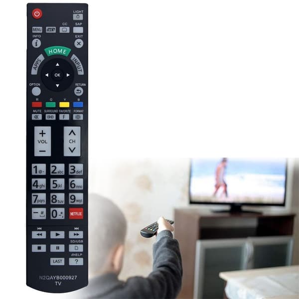 Fjärrkontroll Ersättning för N2QAYB000927 För Panasonic TV Svart