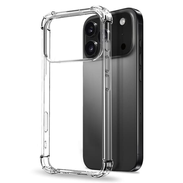 NORTHJO För iPhone 17 Pro Max TPU Skal + Härdat Glas + Lins Skydd Transparent