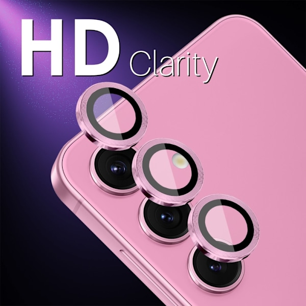 NORTHJO for Samsung Galaxy S25 Herdet Glass Kameralinsebeskytter Pink