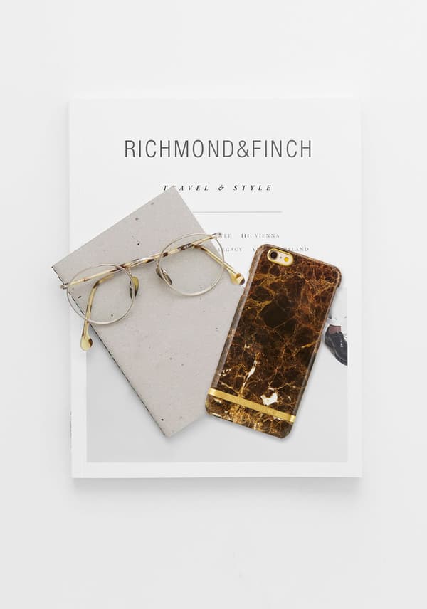 Richmond & Finch Deksel til iPhone 6 Plus/6s Plus - Brun Marmor Brown