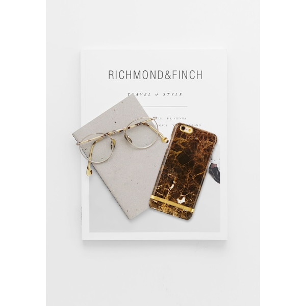 Richmond & Finch skal till iPhone 6 Plus / 6s Plus -Brown Marble Brun