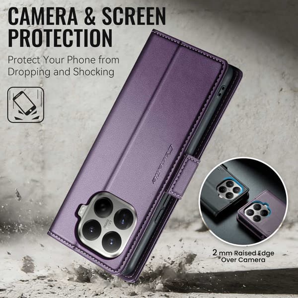 CASEME Til Xiaomi 17T Lommebokdeksel Purple