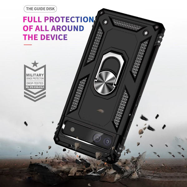 Til Google Pixel 6a 5G Anti-drop TPU+PC-telefonetui Black