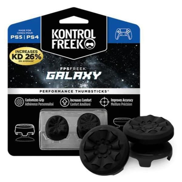 2 stk. tommelfingergreb fingergreb til Sony PlayStation 5 / 4 thumbstick extender - Sort Black