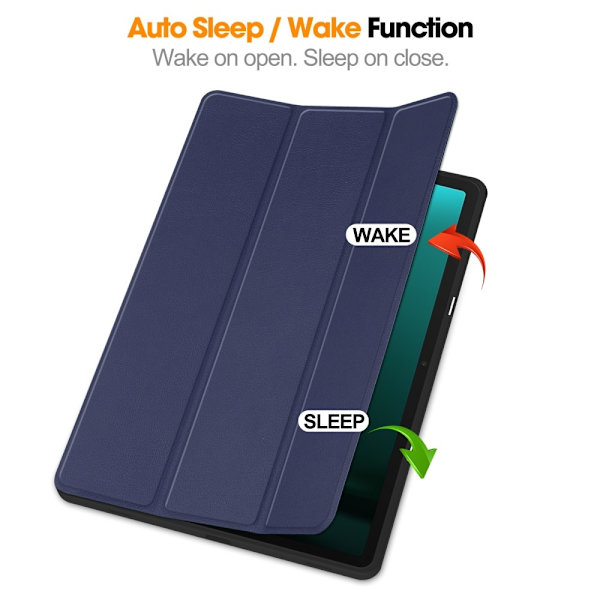 Tri-fold Smart-etui med stativ for Samsung Galaxy Tab S10+ (S10 Plus) Dark blue