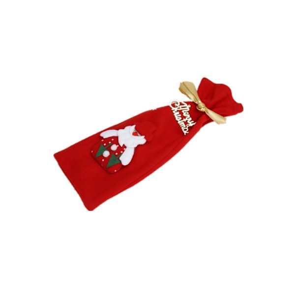 Glögg Vinflaska Dekoration Hållare - Jultomte Red