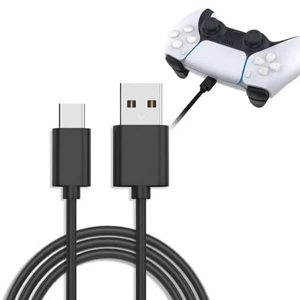Laderkabel for Sony PS5 / Xbox Series S / X 3A Spillkontroll Black 3 m