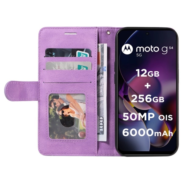 KT Plånboksfodral till Motorola Moto G54 - Lila Lila