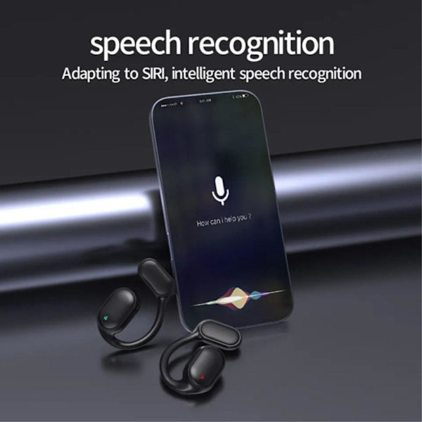 Bluetooth 5.3 -kuulokkeet Bone Conduction langattomat kuulokkeet Black