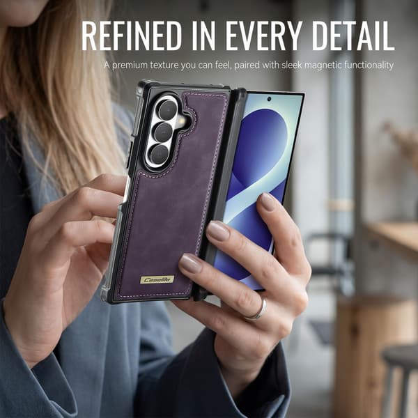 CASEME Telefonfodral med stöd för Samsung Galaxy Z Fold8 Ultra Lila