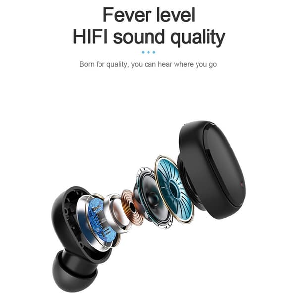 A6S PRO TWS Trådløse Hodetelefoner HiFi Lyd Støydempende Bluetooth In-Ear - Blå Blue