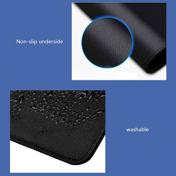 400x900x3 mm stor musemåtte Anti-slip computer bordmåtte Gummi E-sport gaming Black