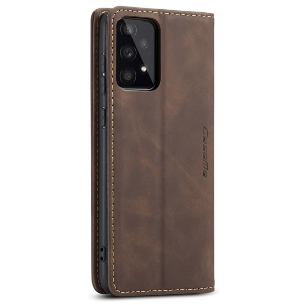 CASEME Retro Wallet Case for Samsung Galaxy A33 5G - Coffee Brown
