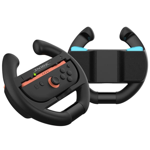 2 stk. kompatibel med Nintendo Switch 2 Joy-Con-kontrollerholder til racingratt Black
