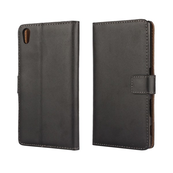Sony Xperia Z5 Plånboksfodral Läder Black