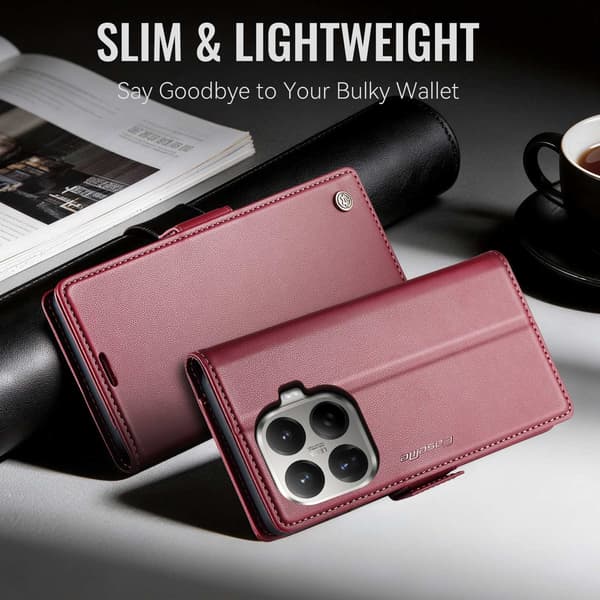 CASEME Til Xiaomi 17T Lommebokdeksel Red