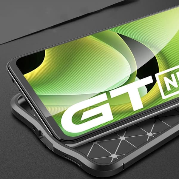 Realme GT Neo2 TPU - deksel Litchi Texture - Svart Black
